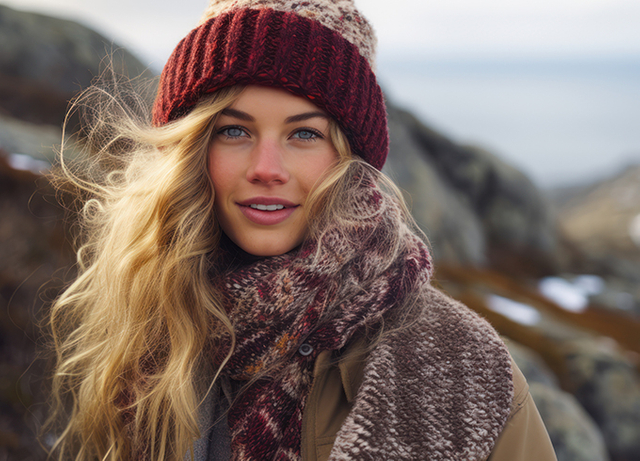 Stylish winter accessories using plush faux fur fabric